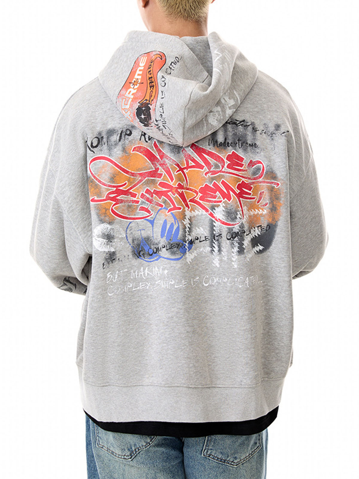 Thesupermade Graffiti-Cardigan-Hoodie