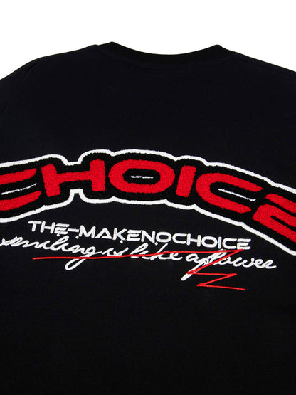 T-Shirt im Retro-Motorrad-Stil mit schwerem Patch-Stickerei
