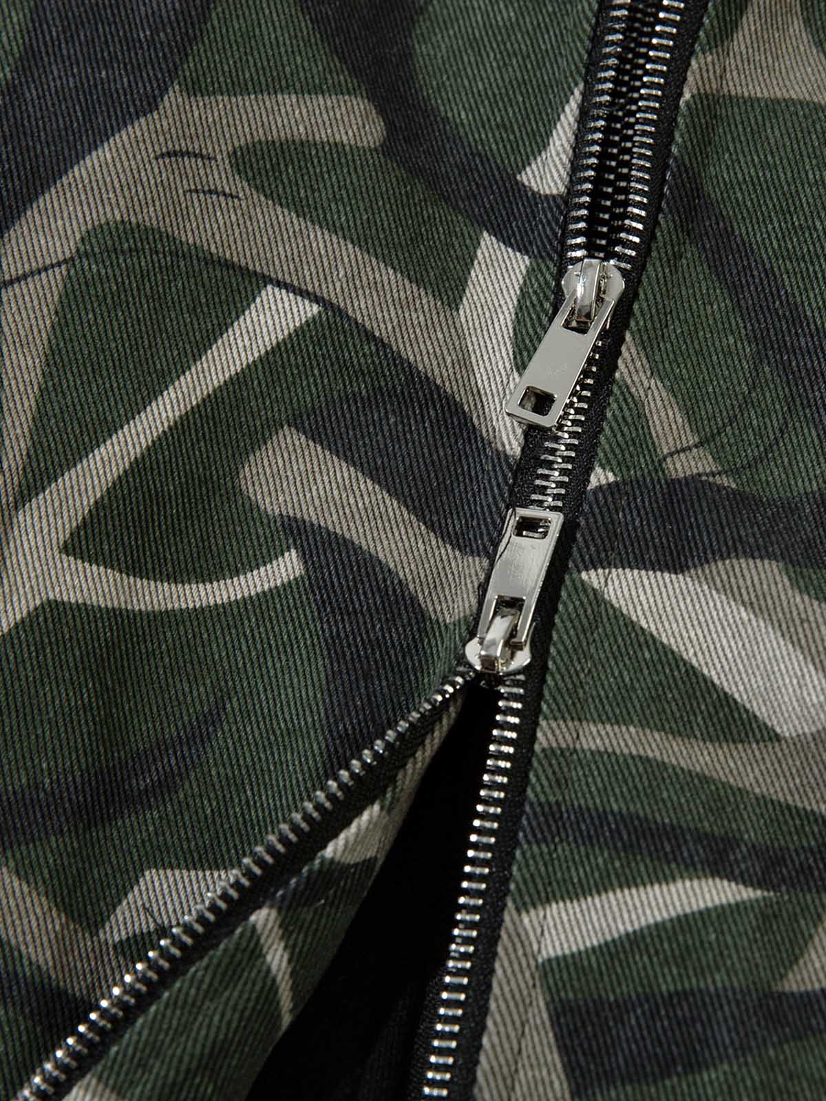 Thesupermade Camouflage Faux Zweiteiliger Trainingsanzug mit Kapuze und Fleecejacke – 2331