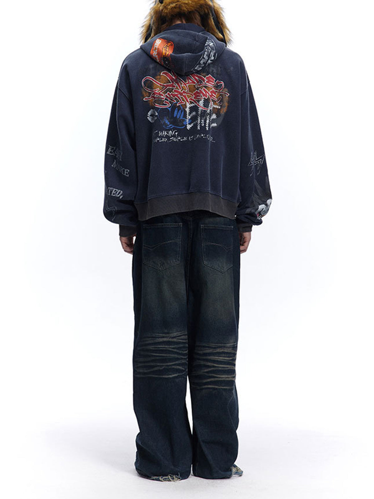 Thesupermade Graffiti-Cardigan-Hoodie