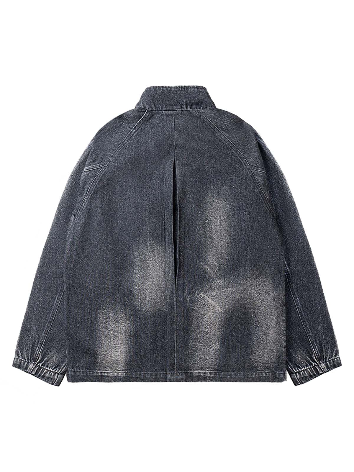 Thesupermade Washed Distressed Denim Jacket