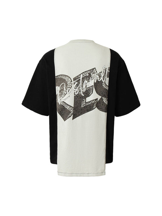 Spliced Deconstruction Print T-shirt