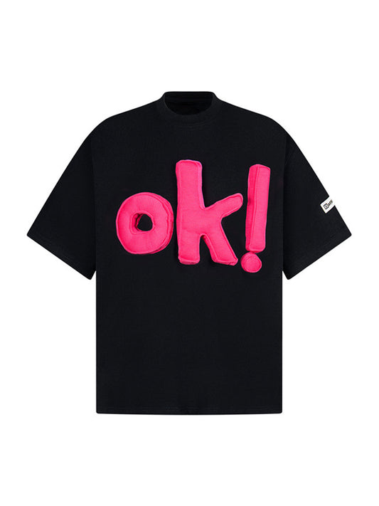 T-shirt amusant avec imprimé « OK ! »