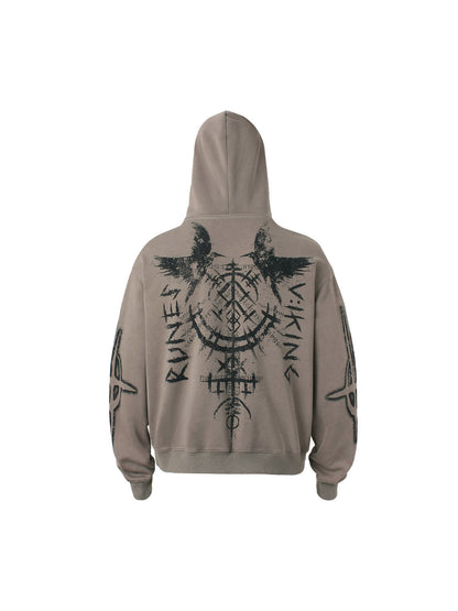 Thesupermade Kapuzenpullover mit „Triple Eye“-Grafik