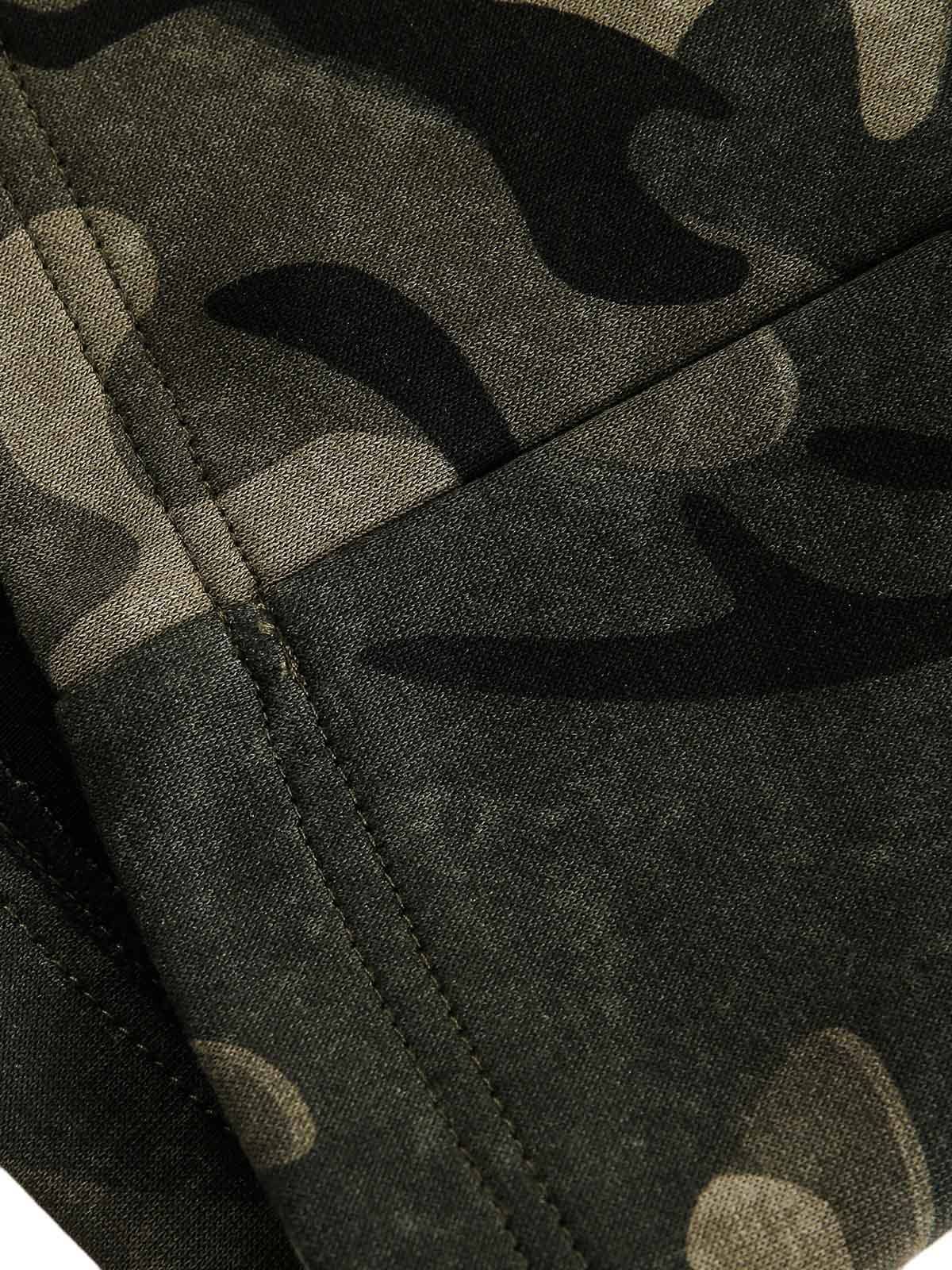Kapuzenpullover mit Vintage-Camouflage-Flammenherz-Print