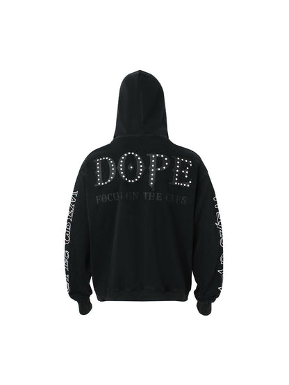 Thesupermade – Mit Nieten verzierte grafische Hoodies 