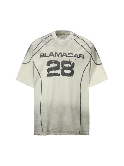 Street Dirty Dyed Gradient Motorcycle T-shirt
