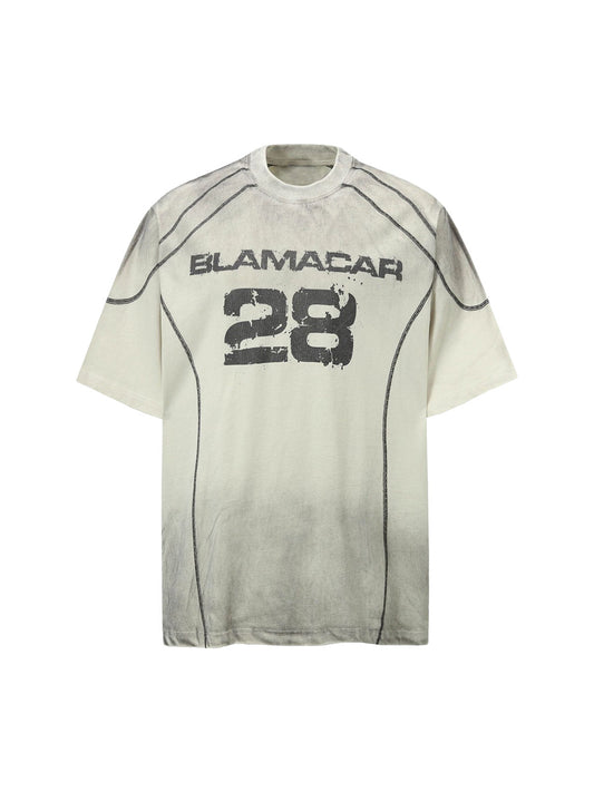 Street Dirty Dyed Gradient Motorcycle T-shirt
