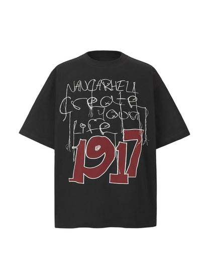Letter Print Short Sleeve T-Shirt