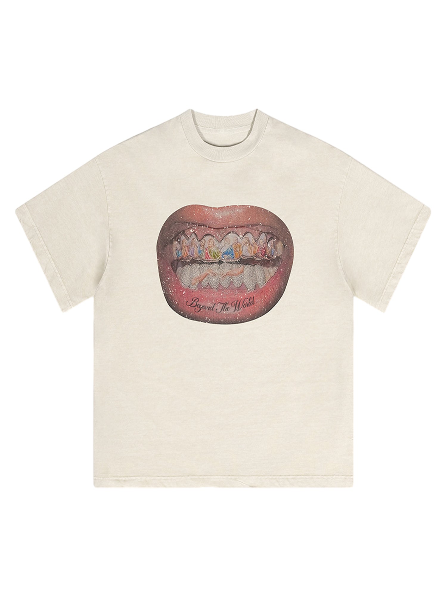 T-shirt à motif de dents de diamant - 2258