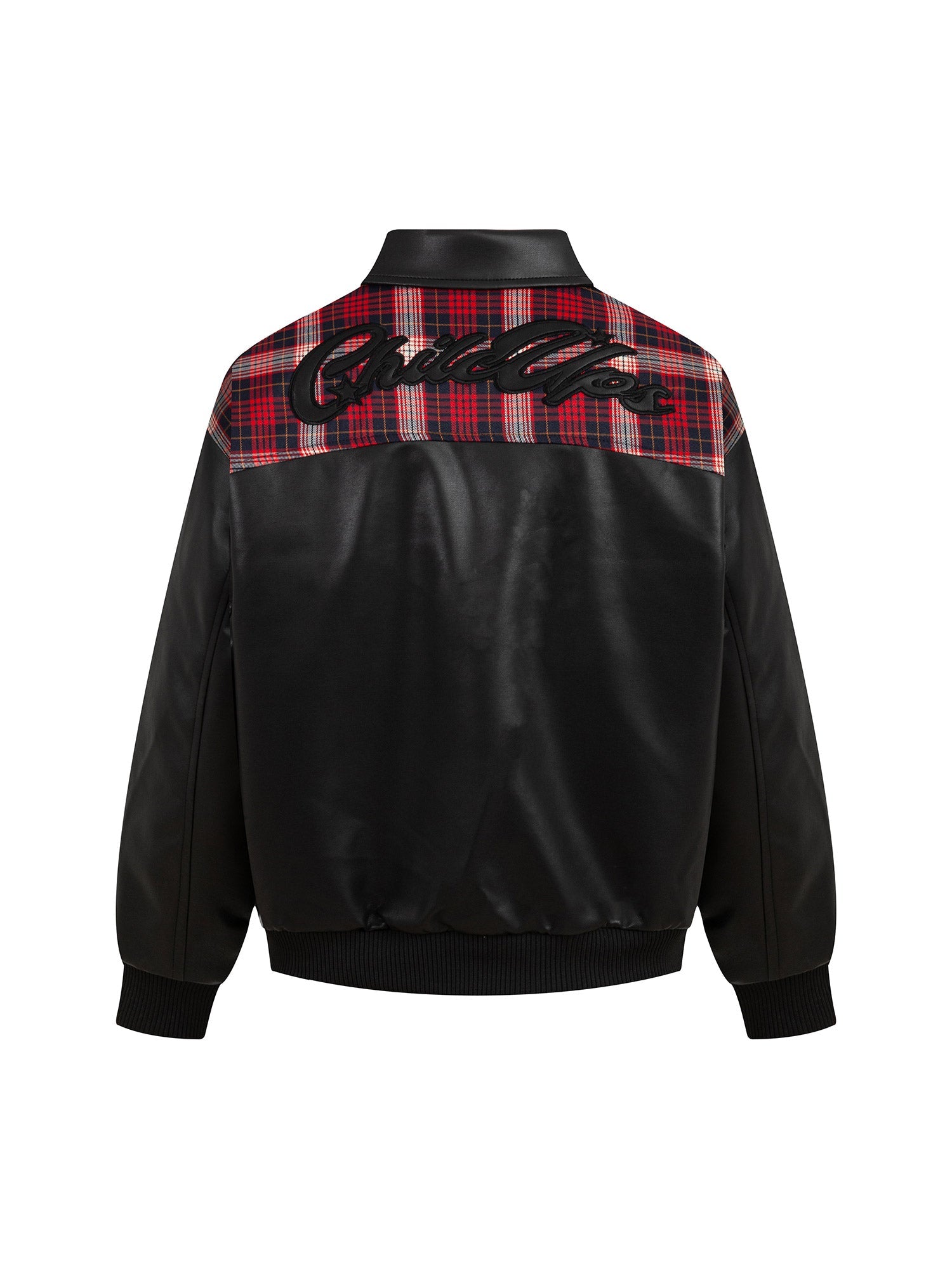 Veste matelassée en cuir PU patchwork supermade