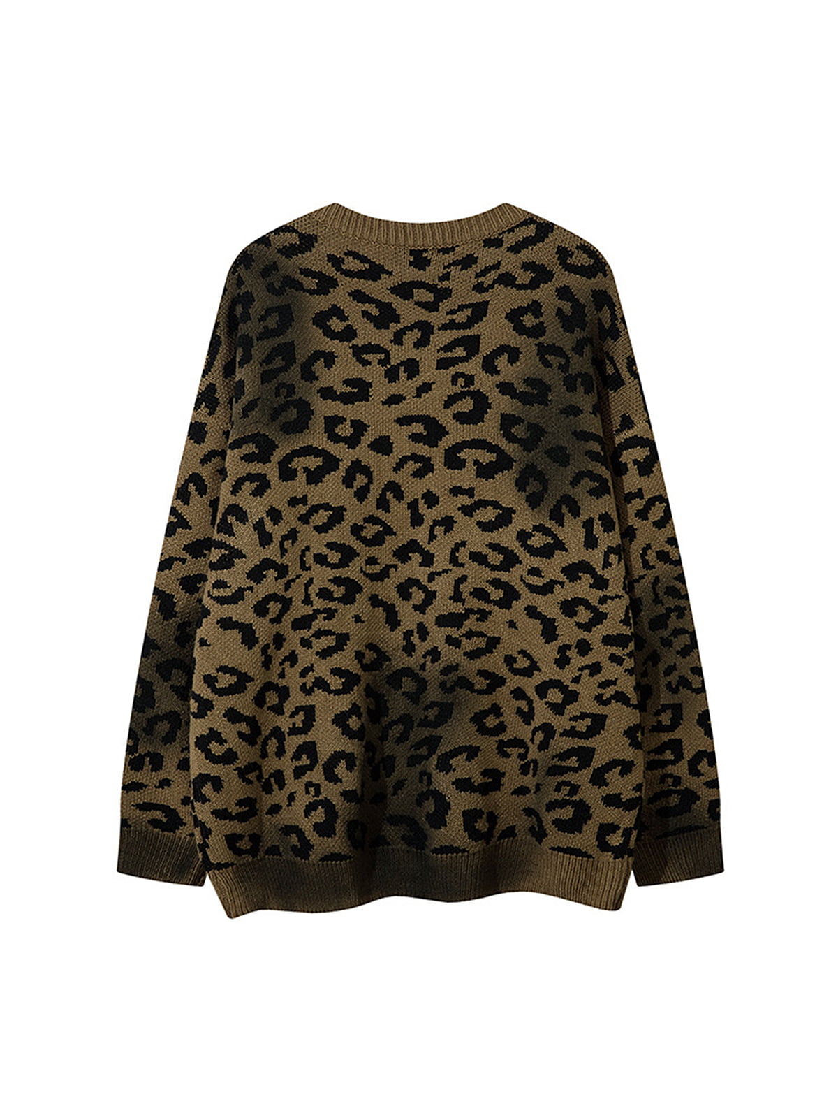 Thesupermade – Jacquard-Pullover mit Batikmuster und Gepardenmuster