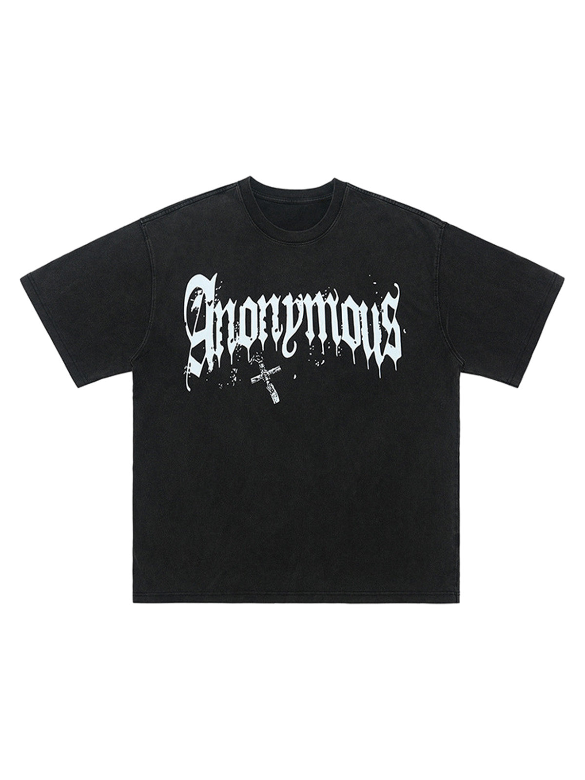 Thesupermade American Street Heavy Washed Distressed Gothic Cross T-shirt