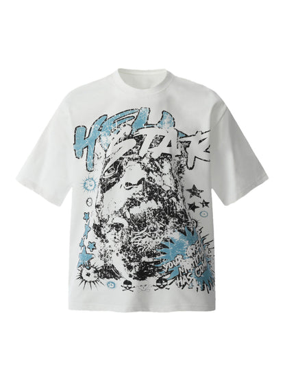 Fun Protrait Graphic T-Shirt - 2374