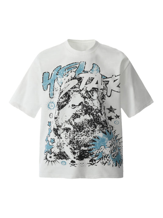 T-shirt graphique portrait amusant