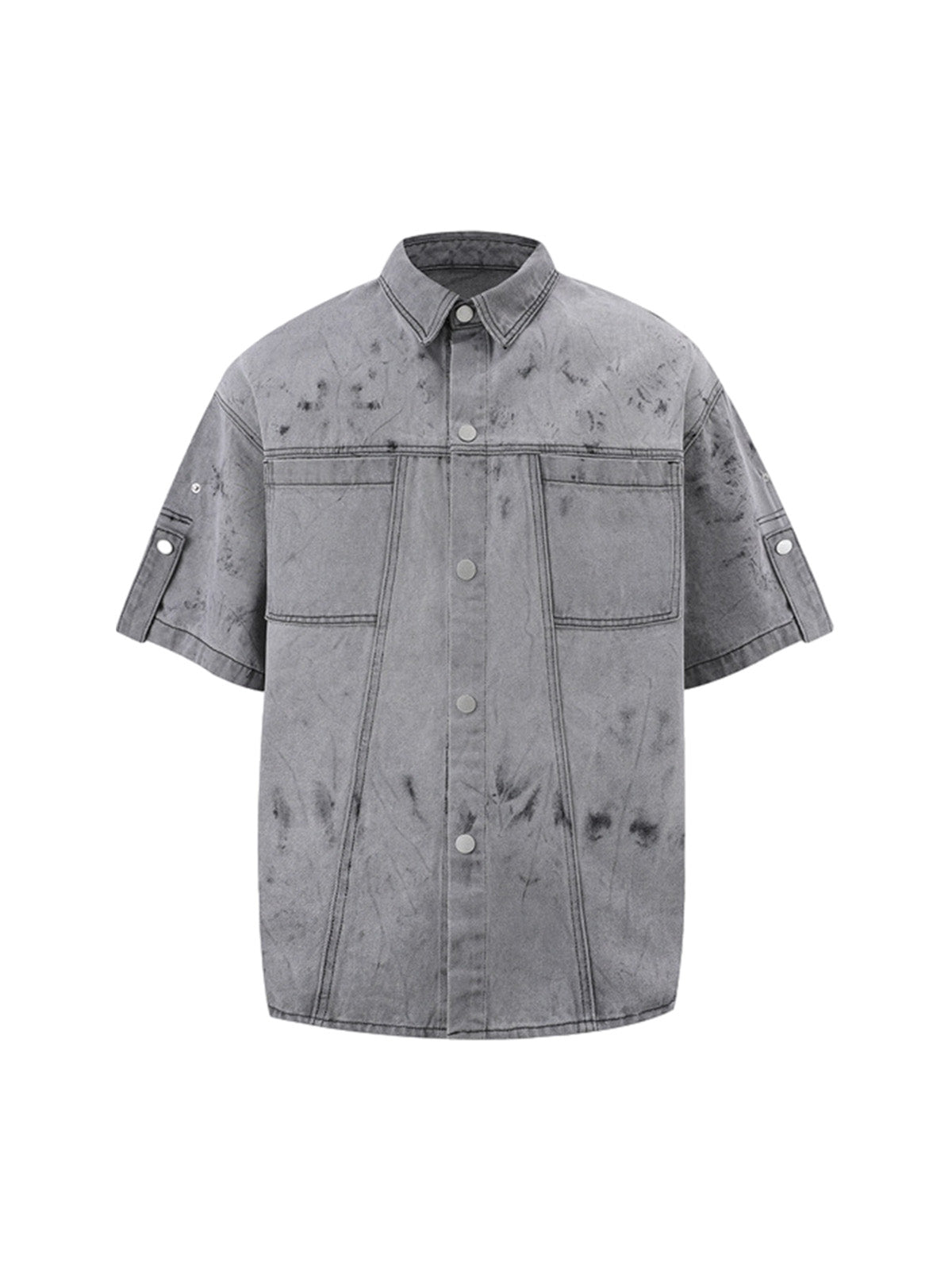 Distressed Washed Workwear Denim Set