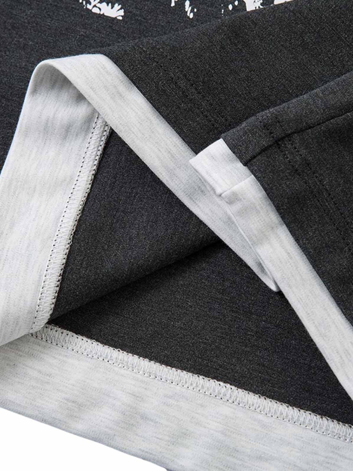 T-Shirt mit Retro-Faux-Print im Zweiteiler