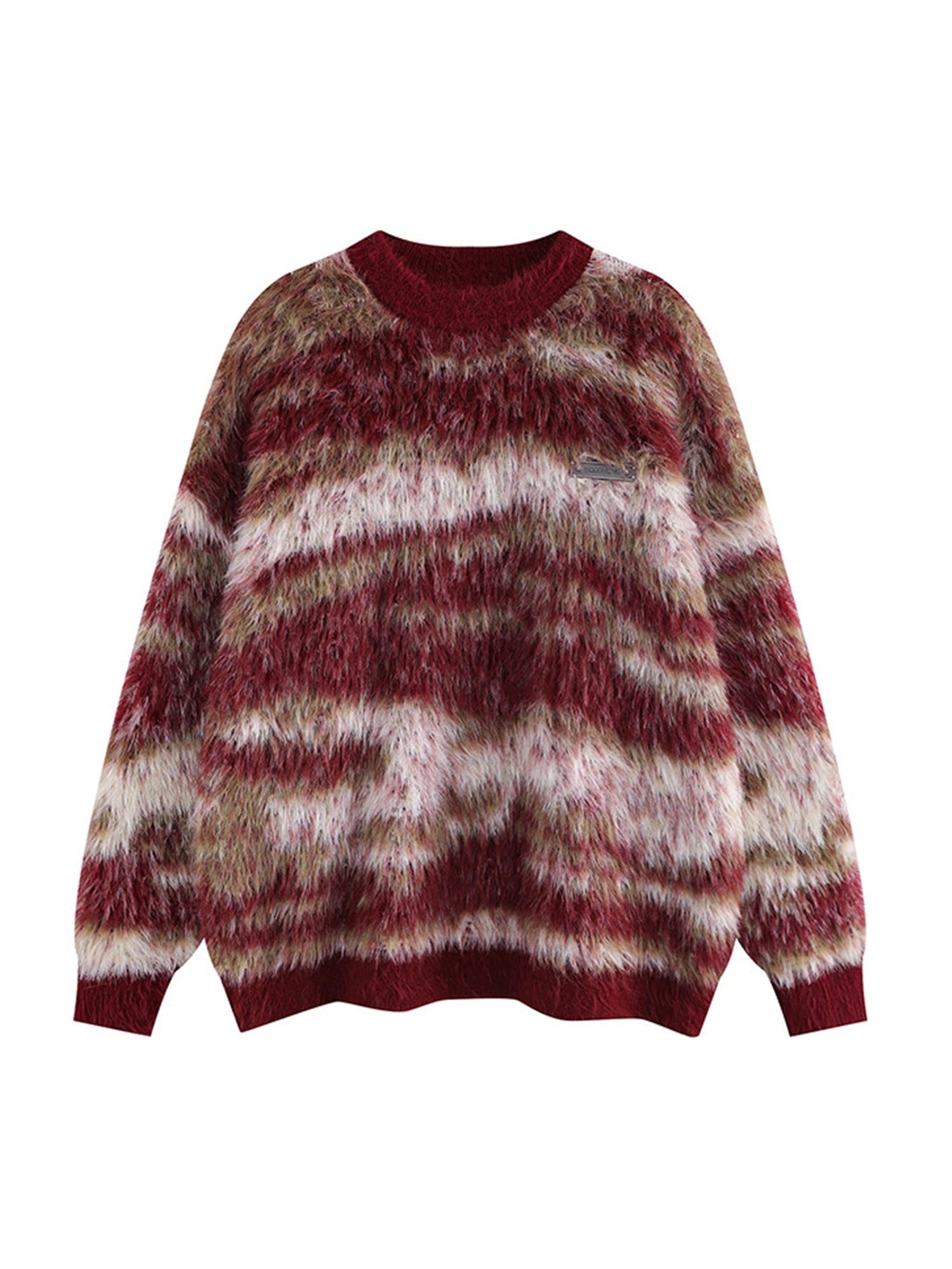 Thesupermade Mohair Striped Knit Sweater