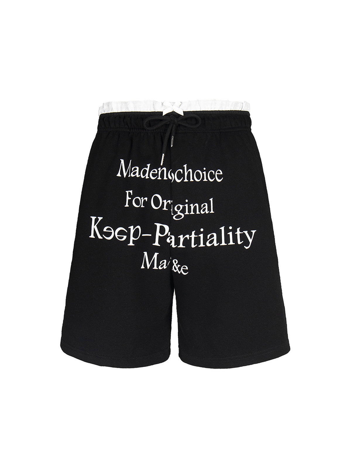 Elastic Letter Double Waist Shorts