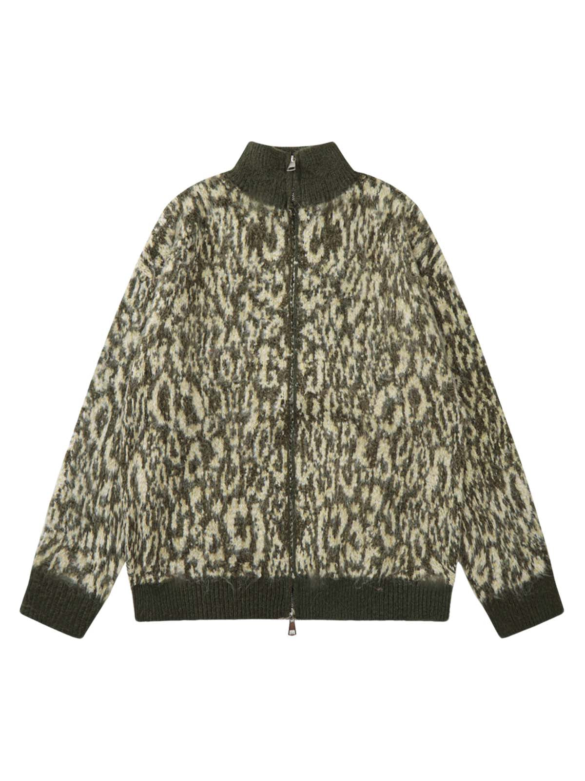 Thesupermade Vintage Cheetah Mohair Sweater Jacket