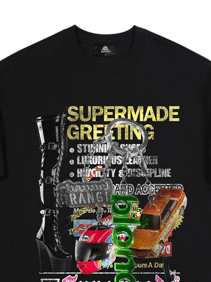 T-shirt à imprimé graphique audacieux
