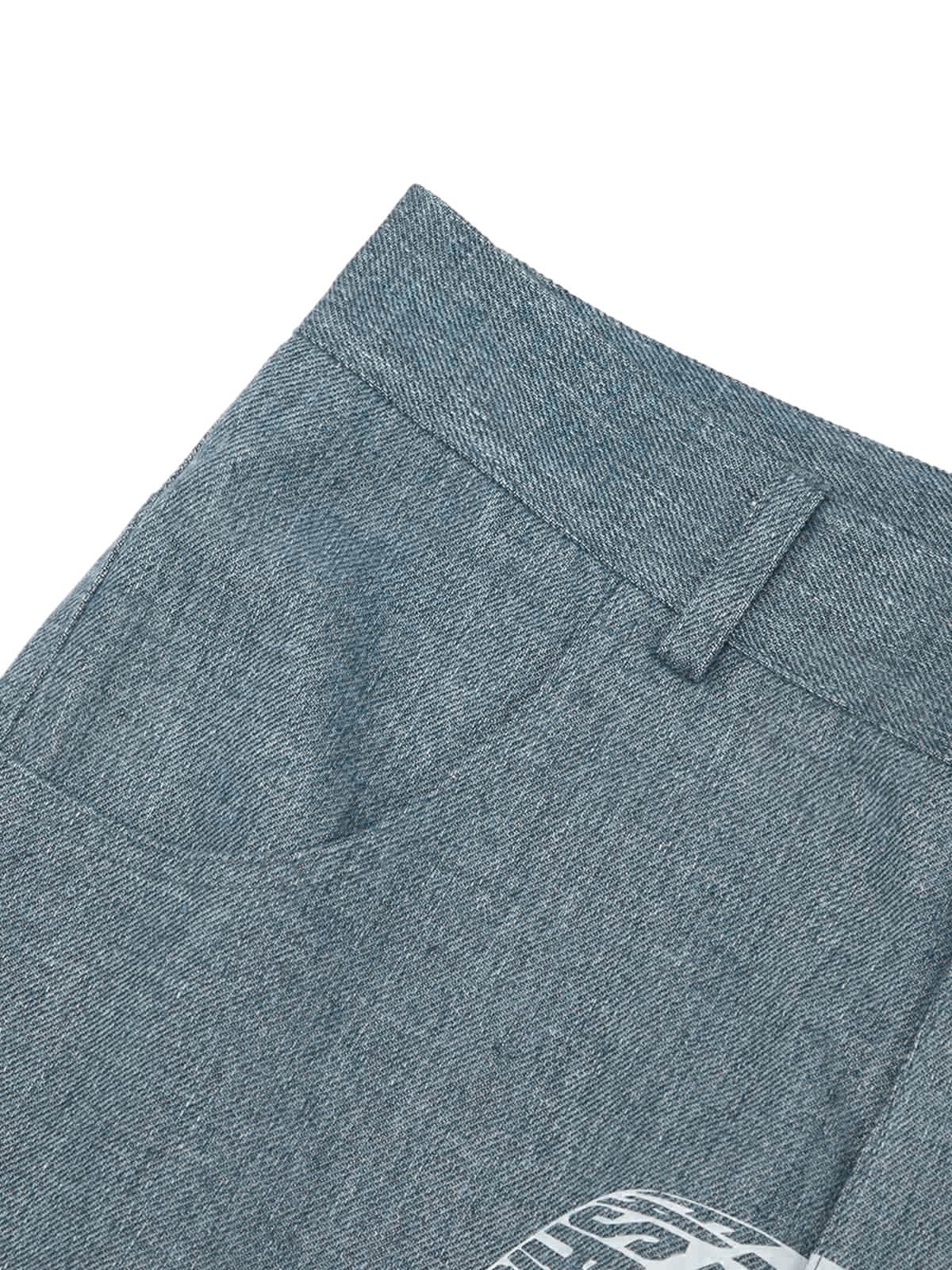 Jean baggy original à imprimé gestuel