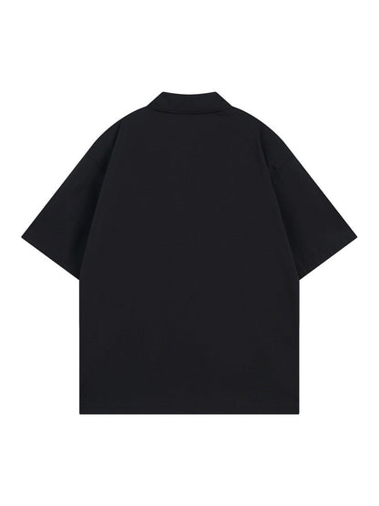 Racing Style Oversized Short Sleeve Shirt