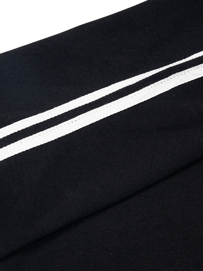 Plaid Patch Knotted Scarf T-Shirt