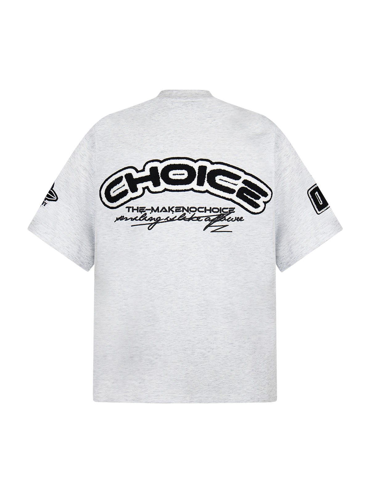 T-Shirt im Retro-Motorrad-Stil mit schwerem Patch-Stickerei