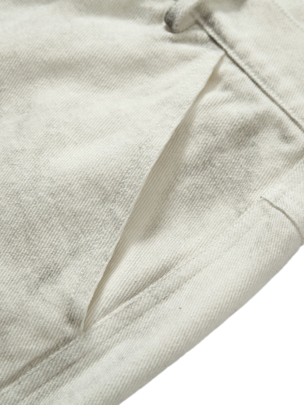 Pantalon de travail blanc délavé et teint par nouage