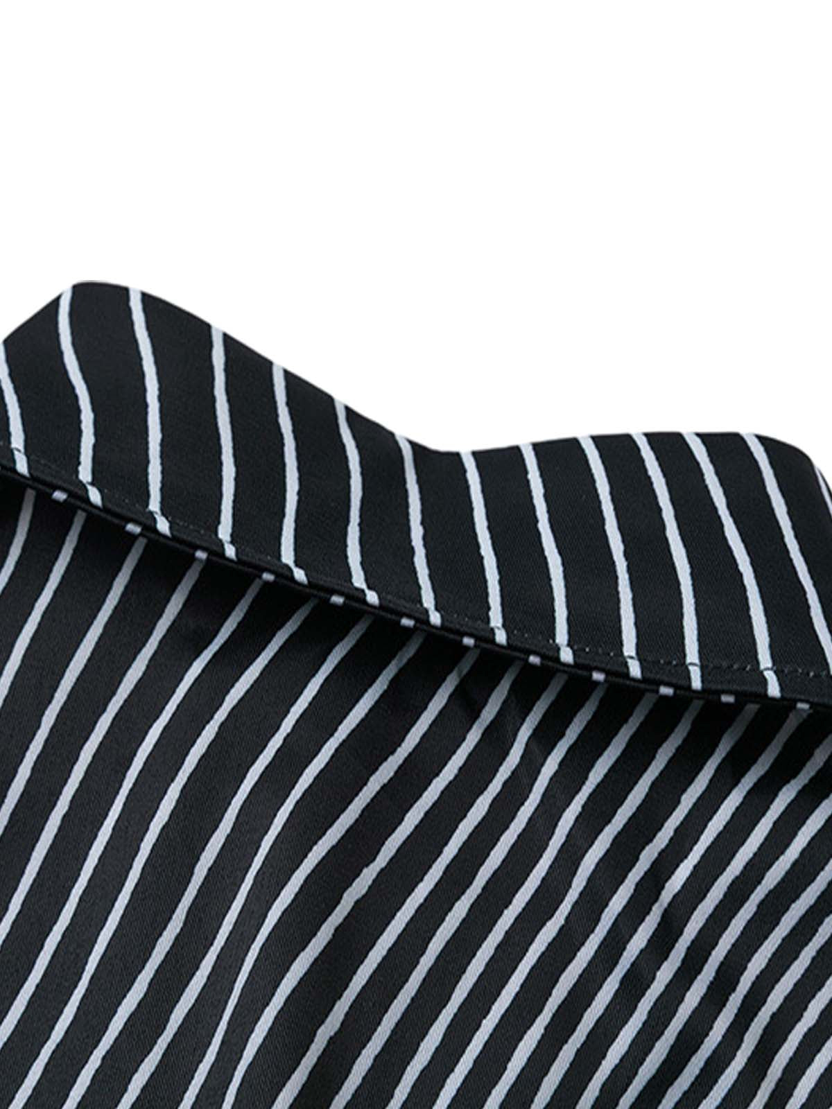 Striped Graffiti Line Button-Up Shirt