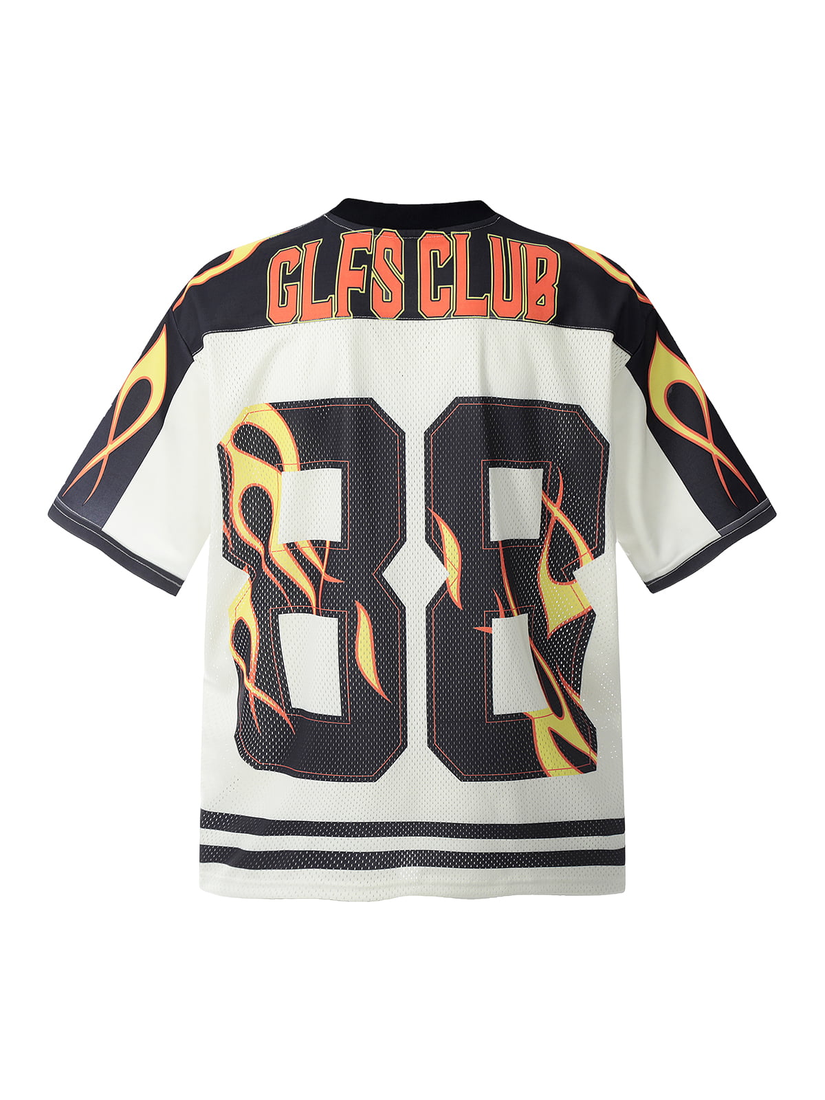 T-Shirt im Jersey-Stil mit Flammen-Print