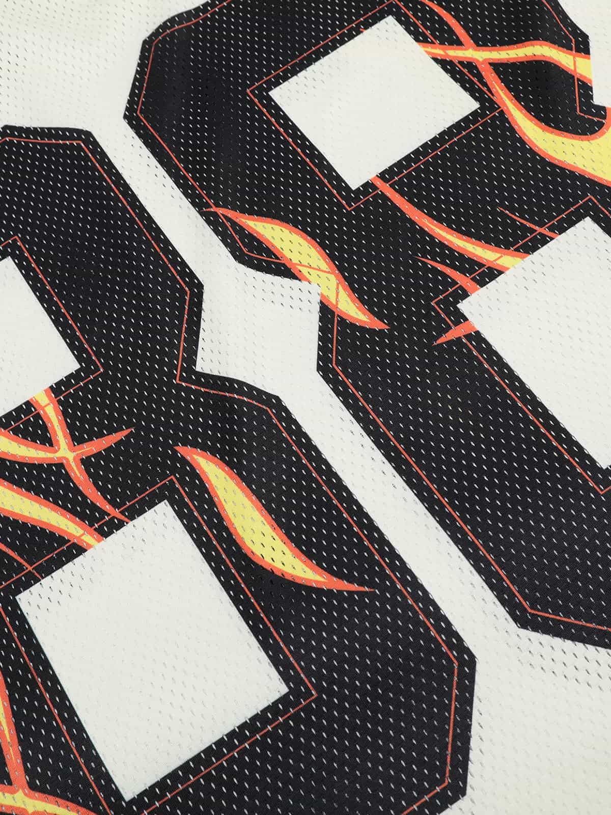T-Shirt im Jersey-Stil mit Flammen-Print