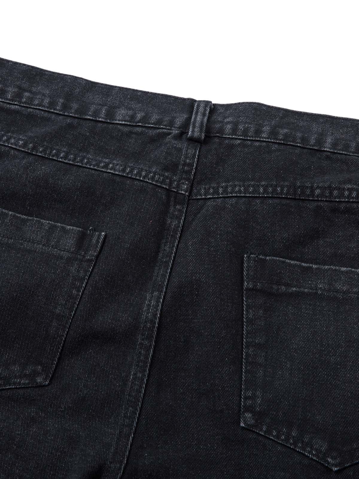 Deconstructed Split Pleated Pocket Cargo Jeans