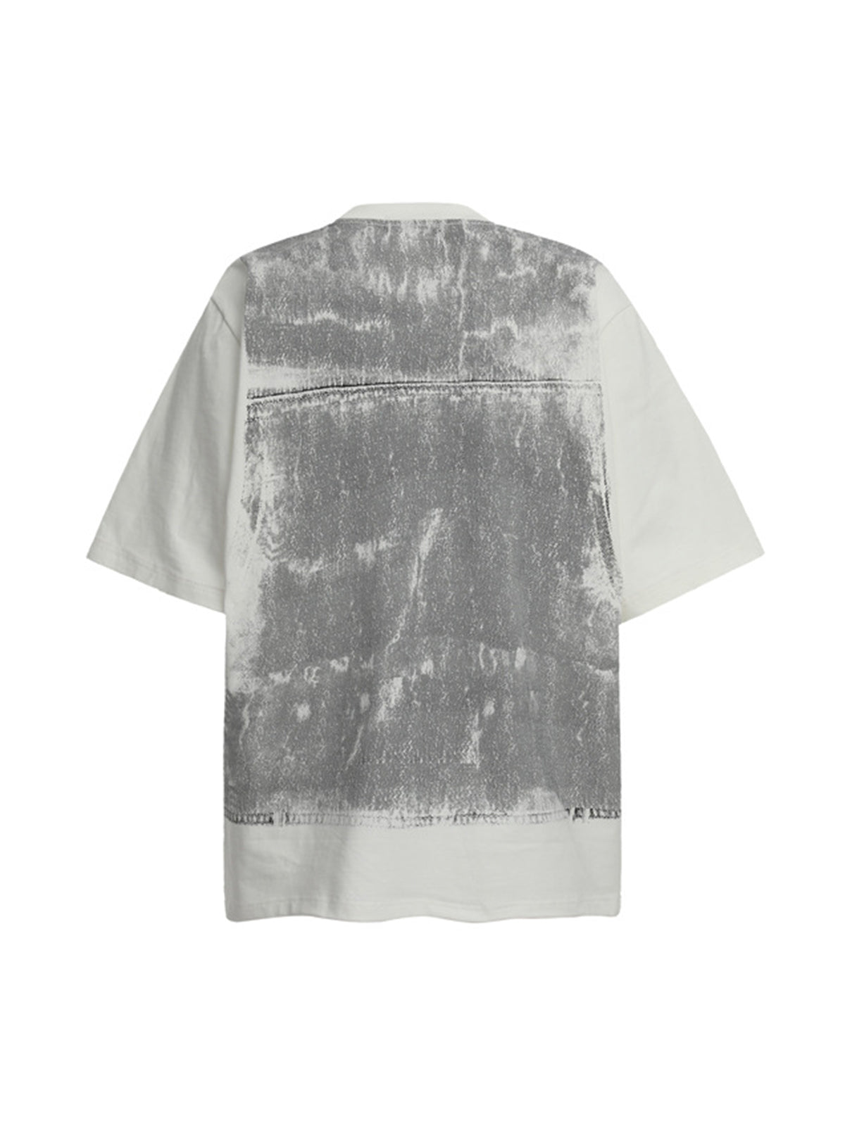 Faux Two-Piece Denim Vest Print T-Shirt