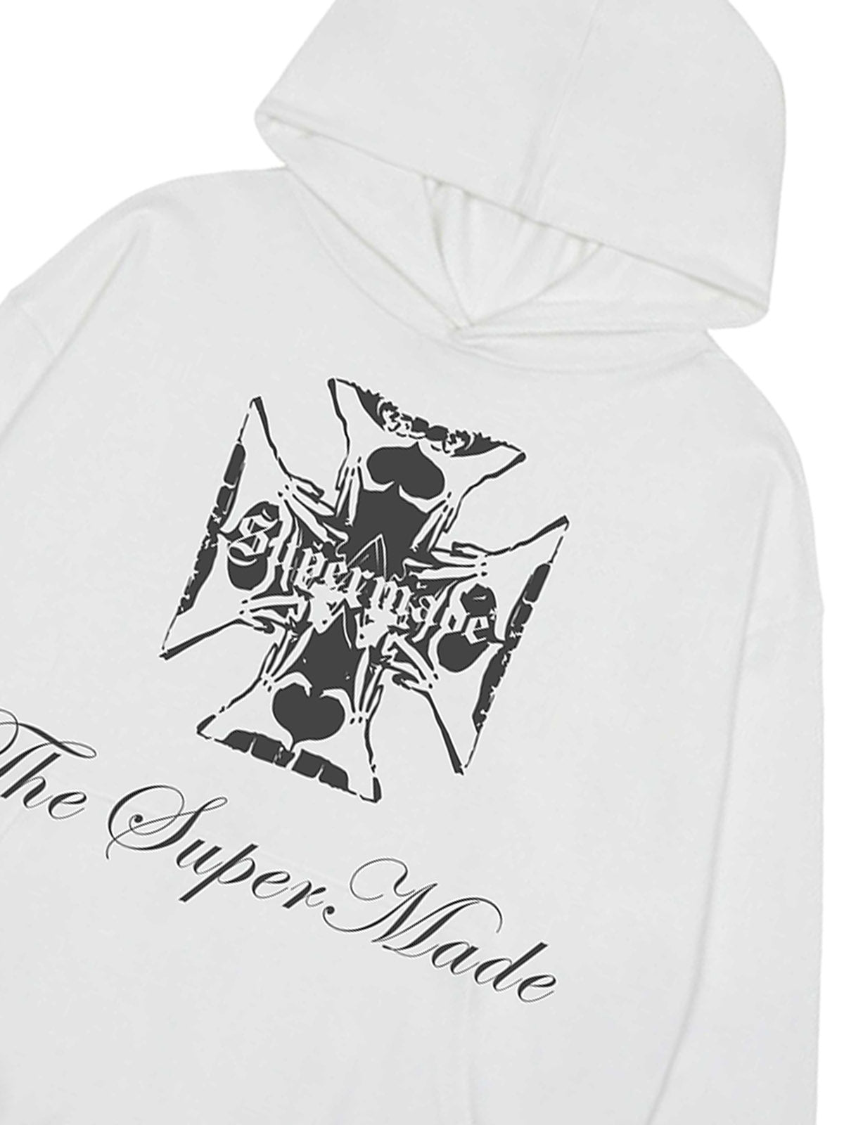 Kapuzenpullover mit Street Cross-Buchstaben-Print