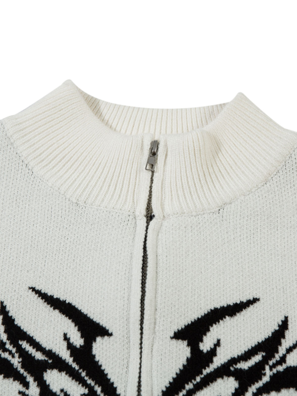 Pull zippé à col montant en fausse fourrure de vison Thesupermade Flame