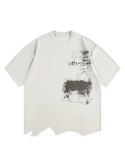 T-shirt imprimé en lambeaux