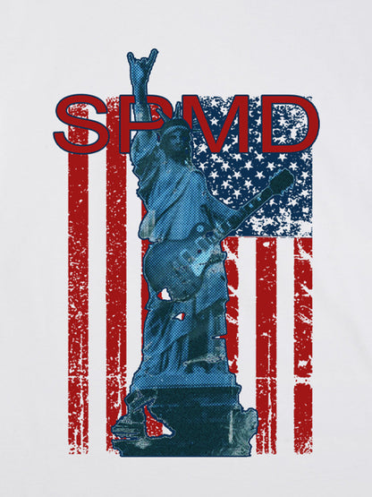 Original Rock Statue Of Liberty Print T-shirt