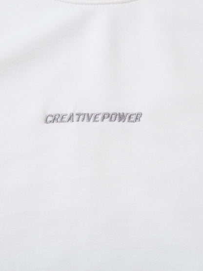 Retro Rivet Letter Embroidered T-shirt