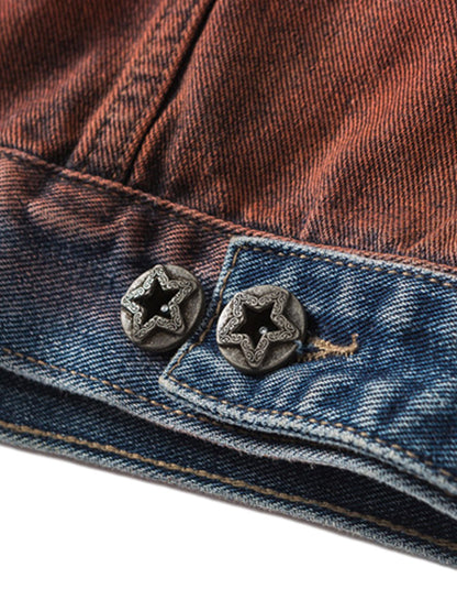 Veste en jean peinte à la bombe effet vieilli de Thesupermade High Street