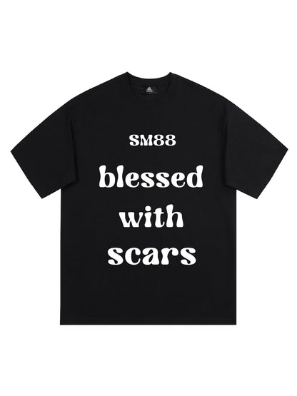 Original "Blessed With Scars" Slogan T-Shirt