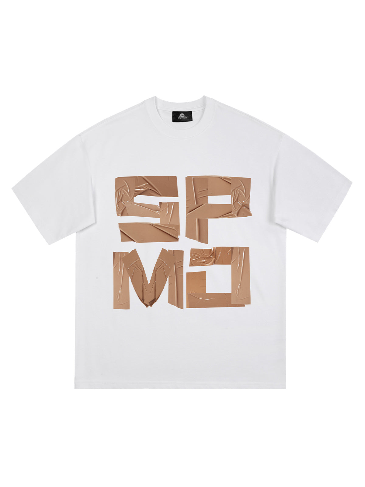 Original Tape Layered Letter Print T-shirt