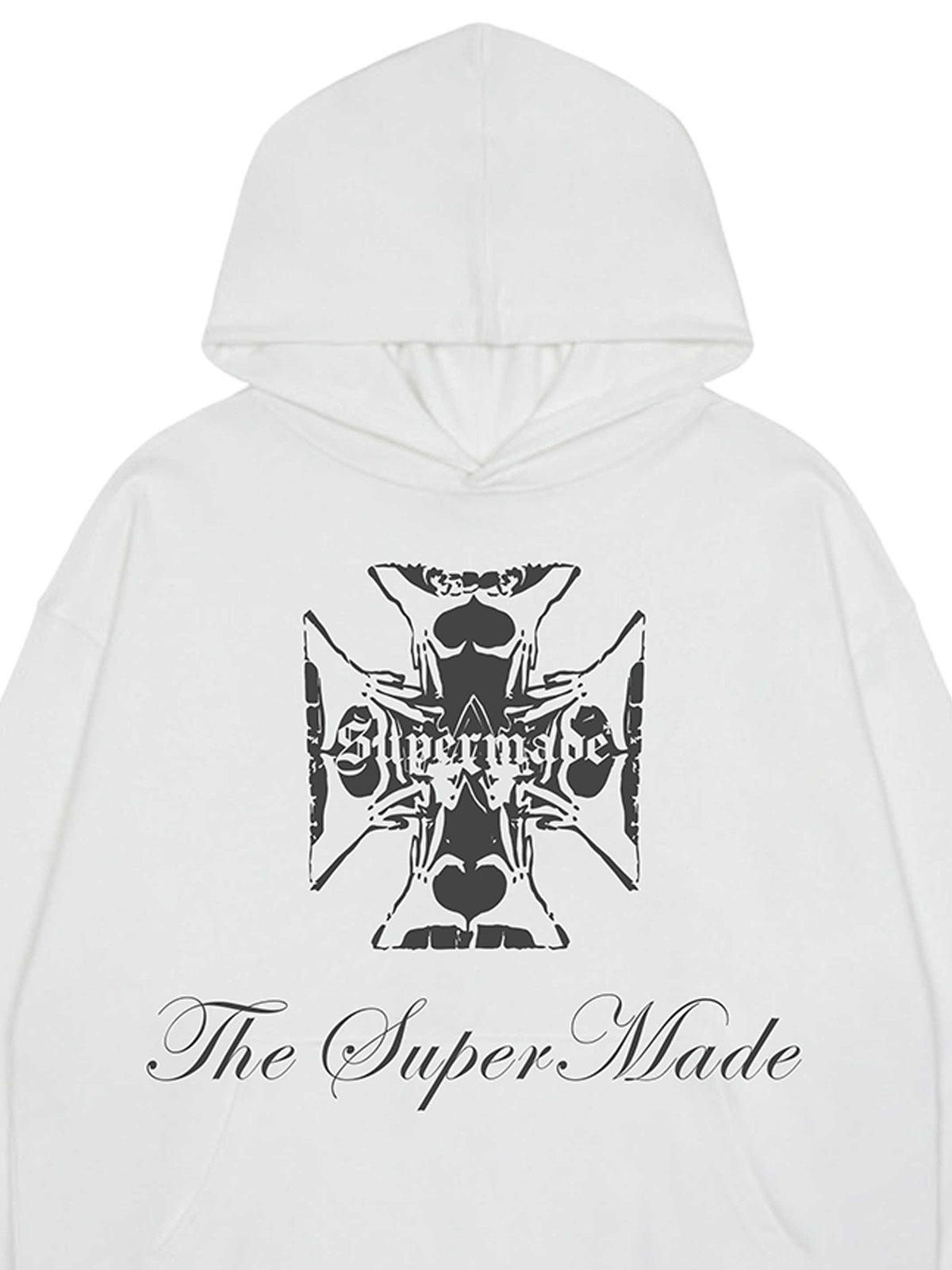 Kapuzenpullover mit Street Cross-Buchstaben-Print
