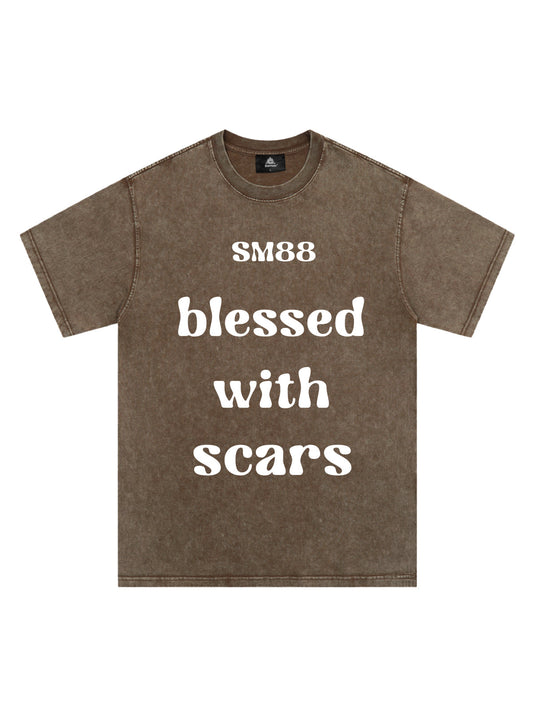 Original "Blessed With Scars" Slogan T-Shirt