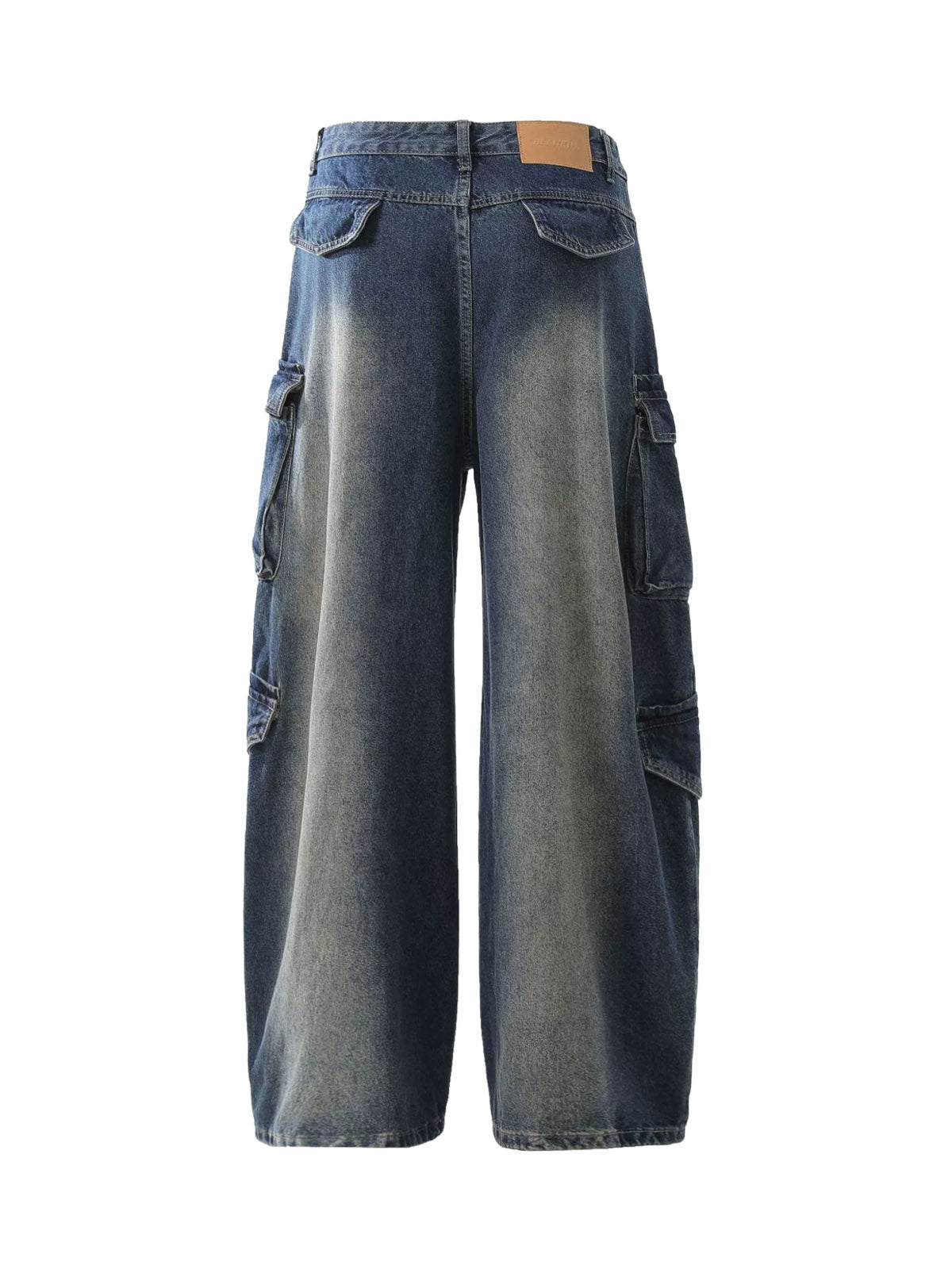 Stark gewaschene Baggy-Barrel-Jeans für Arbeitskleidung – 2337