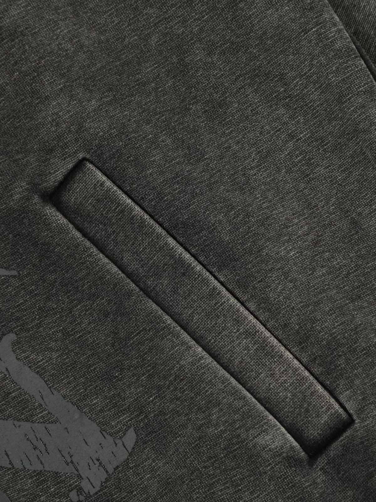Sweat à capuche zippé avec col en fourrure lavée