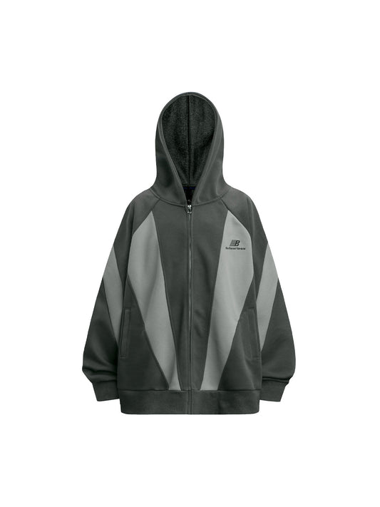 Thesupermade – Kapuzenpullover mit kontrastfarbenen Nähten und Stickereien