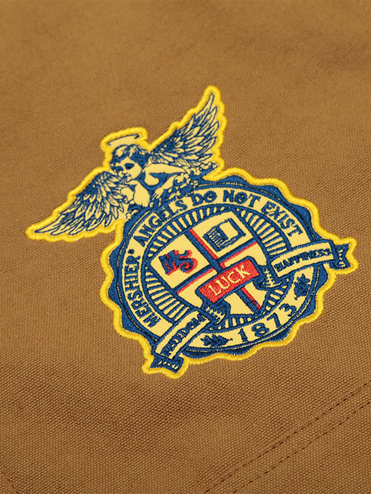 Retro Embroidered Badge Work Jacket