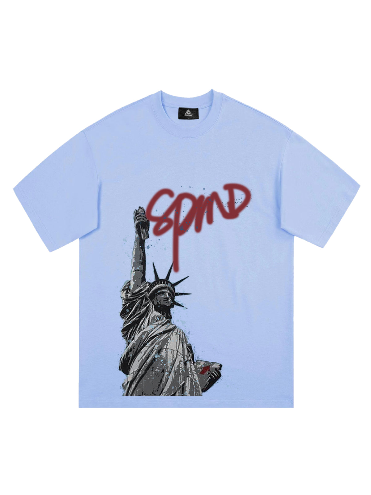 Orginal Funny Graffiti Statue Of Liberty Print T-shirt